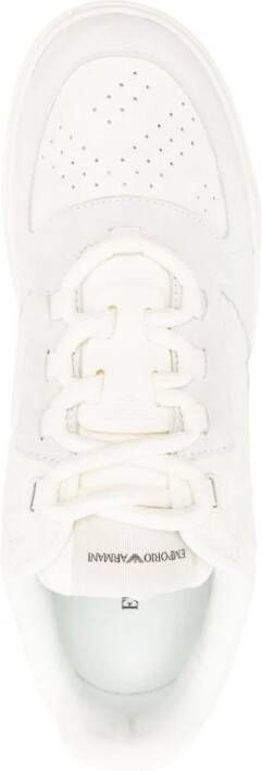 Emporio Armani logo-embellished tonal sneakers White
