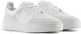 Emporio Armani logo-embossed leather sneakers White - Thumbnail 2