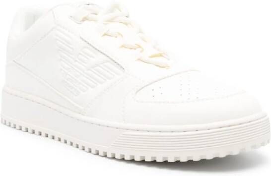 Emporio Armani logo-embossed sneakers White