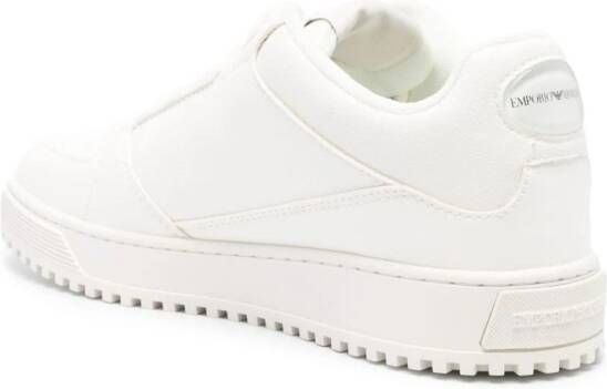 Emporio Armani logo-embossed sneakers White