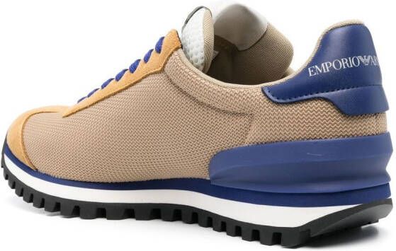 Emporio Armani logo low-top sneakers Neutrals