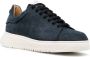 Emporio Armani logo-patch low-top suede sneakers Blue - Thumbnail 2