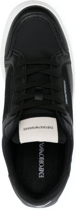 Emporio Armani logo-print lace-up sneakers Black