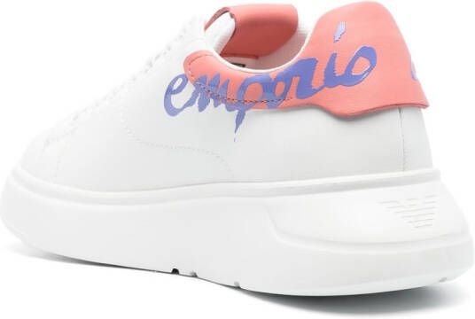 Emporio Armani logo-print lace-up sneakers White