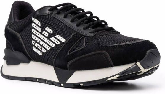 Emporio Armani logo-print lace-up sneakers Black