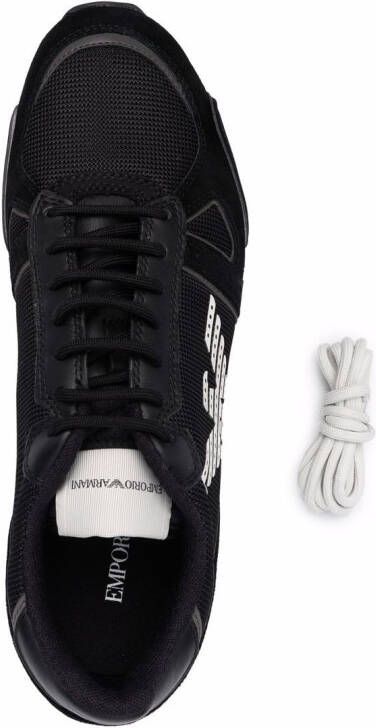Emporio Armani logo-print lace-up sneakers Black
