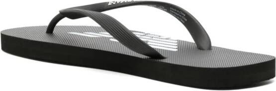 Emporio Armani logo-strap flip flops Black