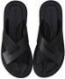 Emporio Armani logo-strap leather sandals Black - Thumbnail 3