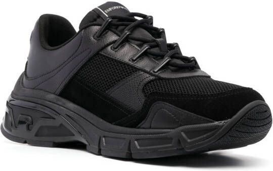 Emporio Armani low-top leather sneakers Black