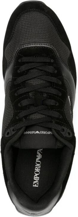 Emporio Armani mesh-panel low-top sneakers Black