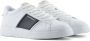 Emporio Armani mesh-panelled logo-print sneakers White - Thumbnail 2