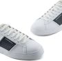 Emporio Armani mesh-panelled logo-print sneakers White - Thumbnail 4