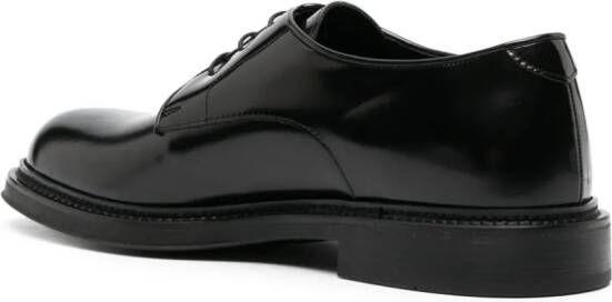 Emporio Armani panelled 35mm lace-up derby shoes Black