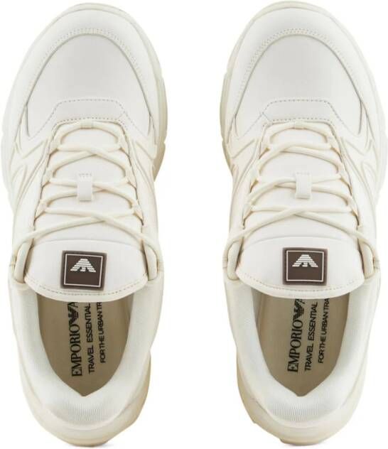 Emporio Armani panelled chunky sneakers Neutrals