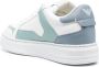 Emporio Armani panelled low-top leather sneakers Blue - Thumbnail 3