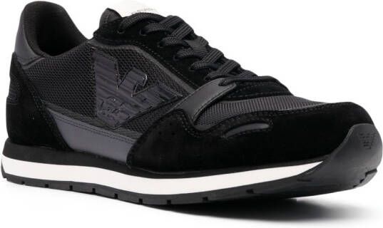 Emporio Armani panelled low-top sneakers Black