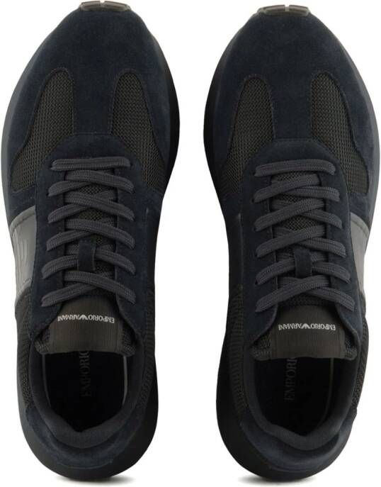 Emporio Armani panelled low-top sneakers Black