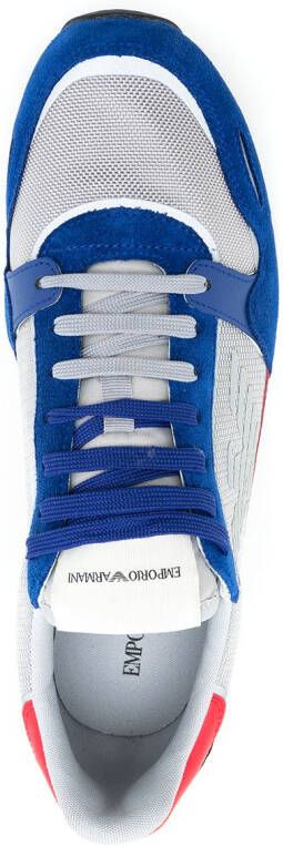 Emporio Armani panelled low-top sneakers Blue
