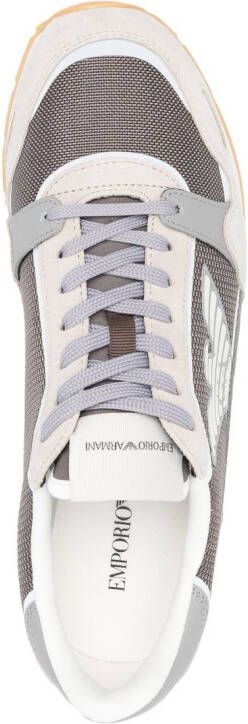 Emporio Armani panelled low-top sneakers Grey
