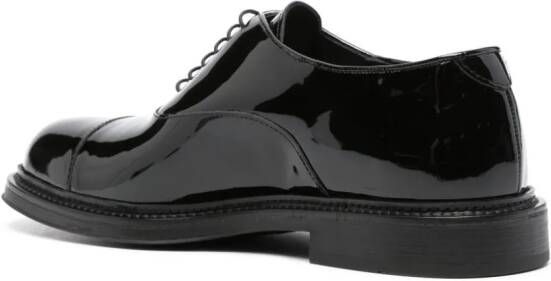 Emporio Armani patent-leather oxford shoes Black