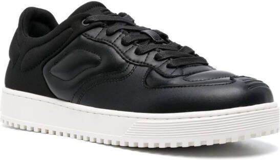 Emporio Armani quilted hybrid lace-up sneakers Black