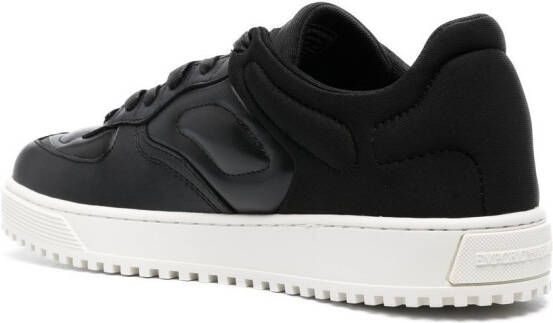 Emporio Armani quilted hybrid lace-up sneakers Black