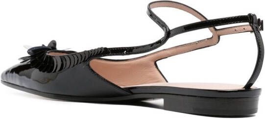 Emporio Armani sequin-embellished ballerina shoes Black