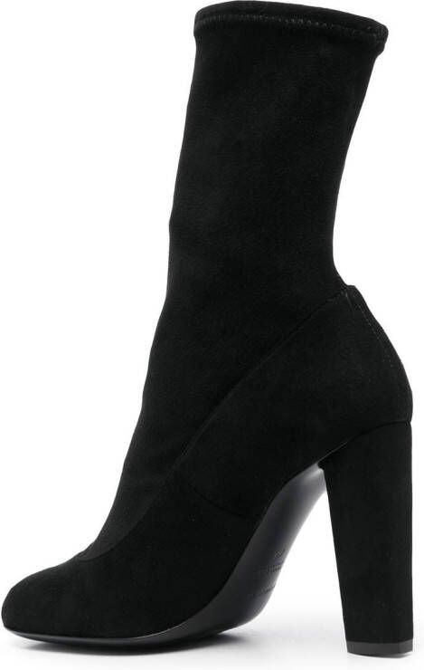 Emporio Armani sock-style heeled ankle boots Black