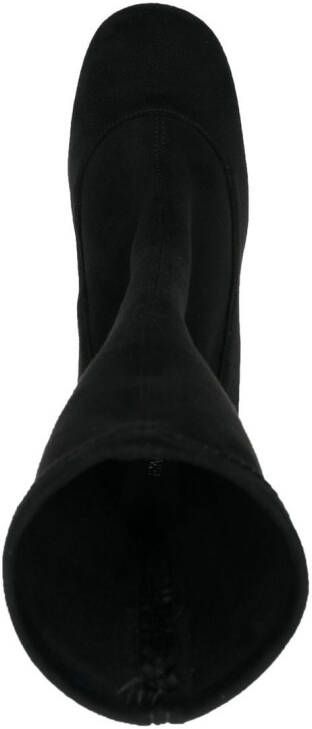 Emporio Armani sock-style heeled ankle boots Black
