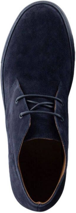 Emporio Armani suede lace-up boots Blue