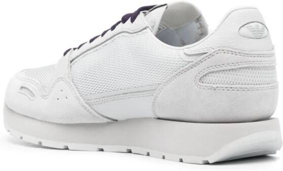 Emporio Armani suede-panelling mesh sneakers Grey