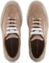 Emporio Armani velour-leather flatform sneakers Brown - Thumbnail 4