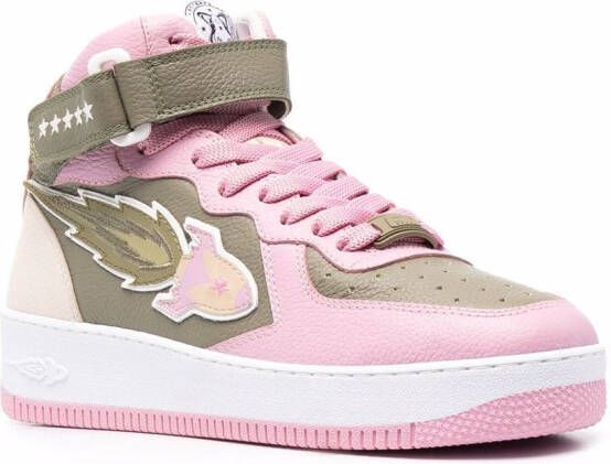 Enterprise Japan EJ Rocket mid-high lace-up sneakers Pink