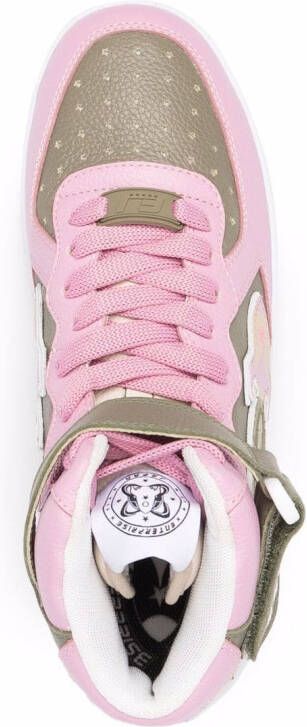Enterprise Japan EJ Rocket mid-high lace-up sneakers Pink