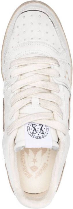 Enterprise Japan logo-patch leather sneakers White