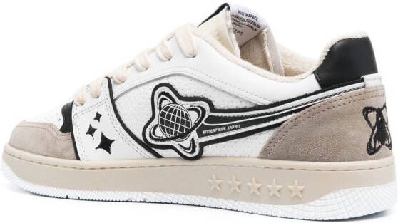 Enterprise Japan Planet lace-up leather sneakers White