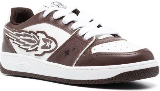 Enterprise Japan Rocket panelled leather sneakers Brown