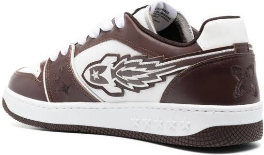 Enterprise Japan Rocket panelled leather sneakers Brown