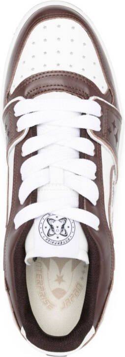 Enterprise Japan Rocket panelled leather sneakers Brown