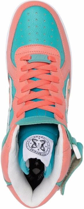 Enterprise Japan rocket patch high-top sneakers Blue