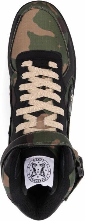 Enterprise Japan touch-strap lace-up sneakers Green