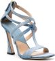 Ermanno Scervino 105mm square-toe denim sandals Blue - Thumbnail 2