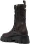 Ermanno Scervino embroidered chunky-sole boots Brown - Thumbnail 3