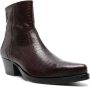Ernest W. Baker 60mm crocodile-effect leather boots Brown - Thumbnail 2