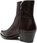 Ernest W. Baker 60mm crocodile-effect leather boots Brown - Thumbnail 3