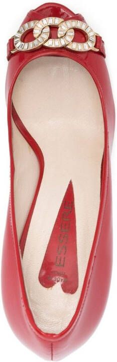 ESSERE high-heel leather pumps Red