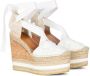 ETRO ankle tie-fastening wedge espadrilles White - Thumbnail 2