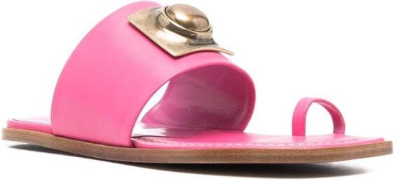 ETRO ball-stud toe-strap sandals Pink