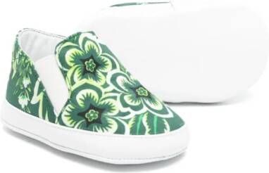 ETRO KIDS floral-print sneakers Green