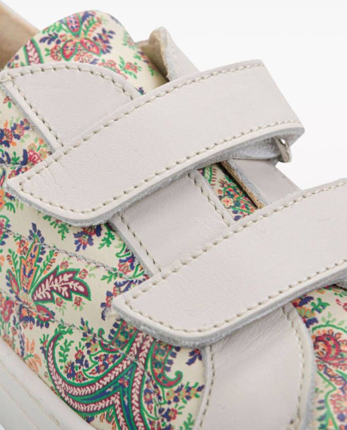 ETRO KIDS paisley-print leather sneakers Neutrals